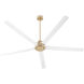 Revel 80 inch Aged Brass with Studio White Blades Patio Fan