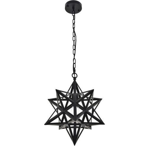 Nocturne 1 Light 16 inch Black Pendant Ceiling Light