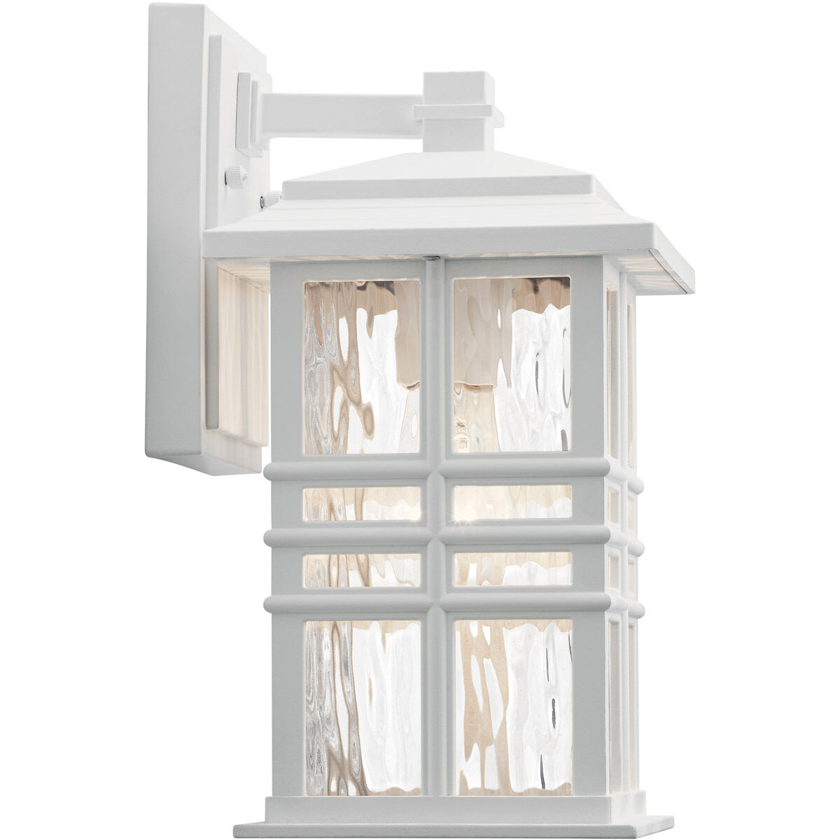 Beacon Square 1 Light 12 inch White Outdoor Wall, Small