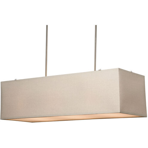 Mercer Street 5 Light 44 inch Oatmeal Drum Shade Island Light Ceiling Light