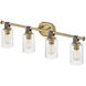 Halstead 4 Light 32 inch Heritage Brass Vanity Light Wall Light