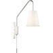 Owen 12 inch 60.00 watt Polished Nickel Adjustable Wall Sconce Wall Light, Essentials