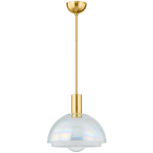 Modena 1 Light 13 inch Aged Brass Pendant Ceiling Light