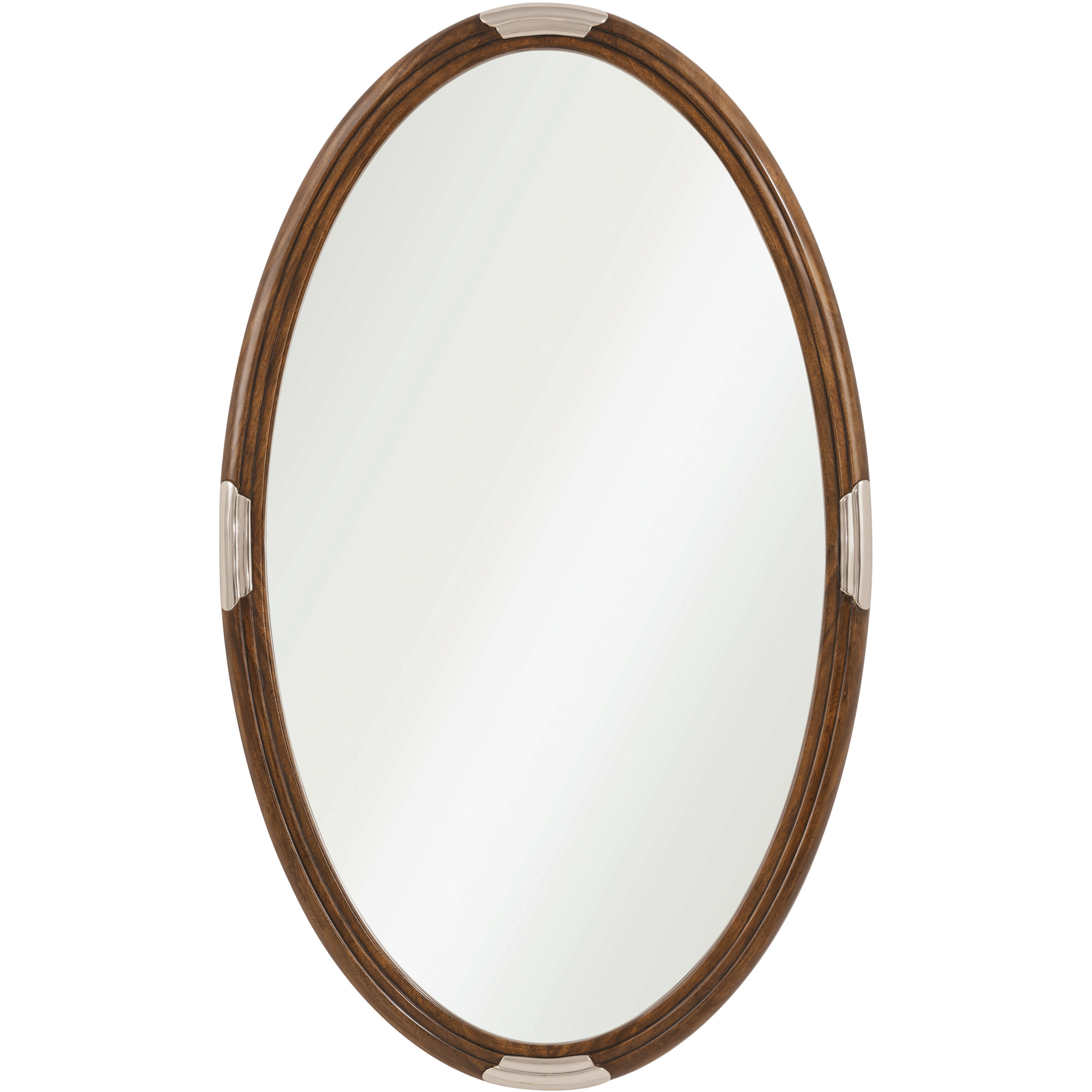 Dorchester 50 X 30 inch Mayfair / Antique White Brass Wall Mirror, Wooden