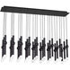 Sean Lavin Guyed LED Nightshade Black Chandelier Ceiling Light, Integrated LED