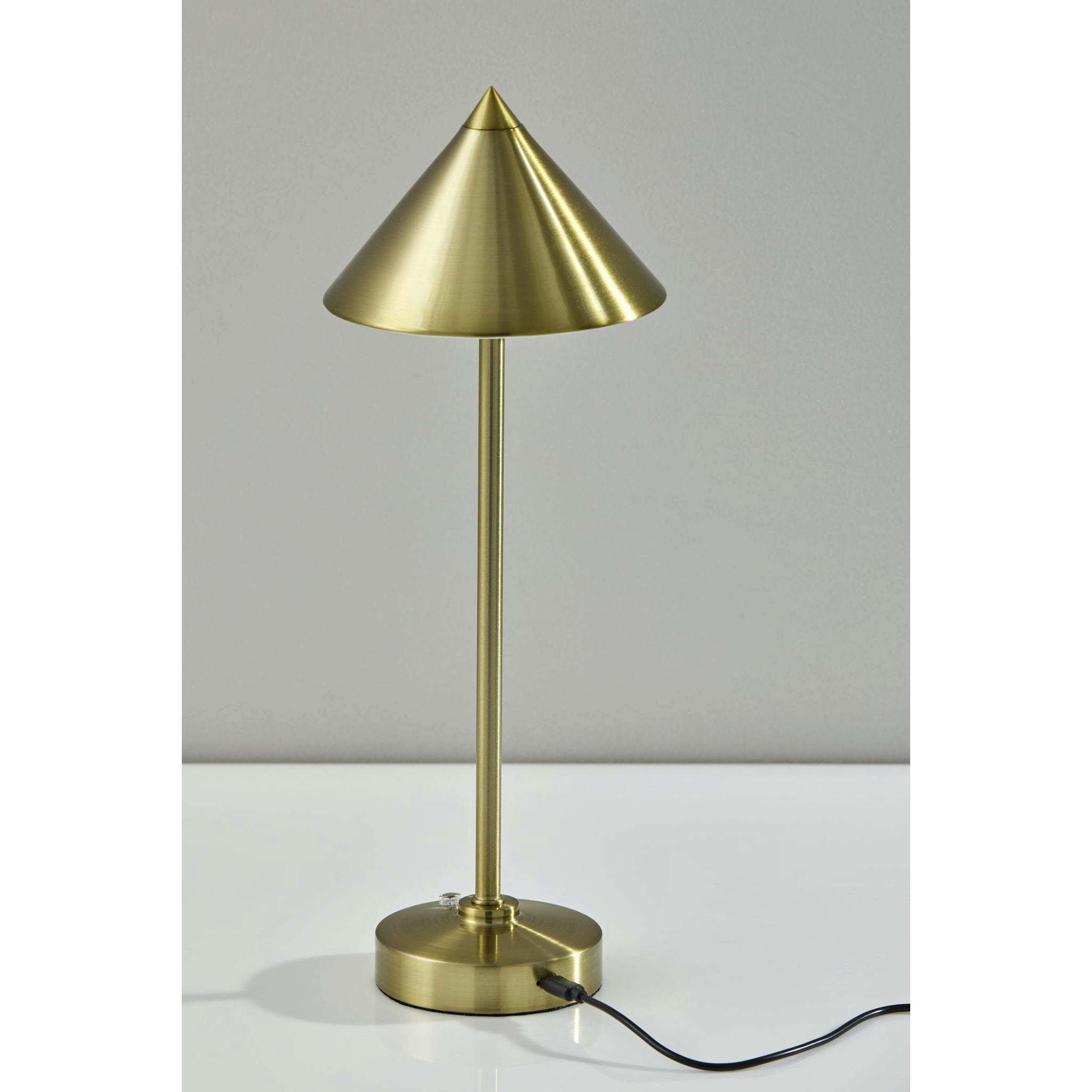 Ritchie 16 inch 2.00 watt Antique Brass LED Cordless Table Lamp Portable Light