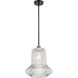 Ballston Springwater 1 Light 12 inch Black Antique Brass Pendant Ceiling Light, Ballston