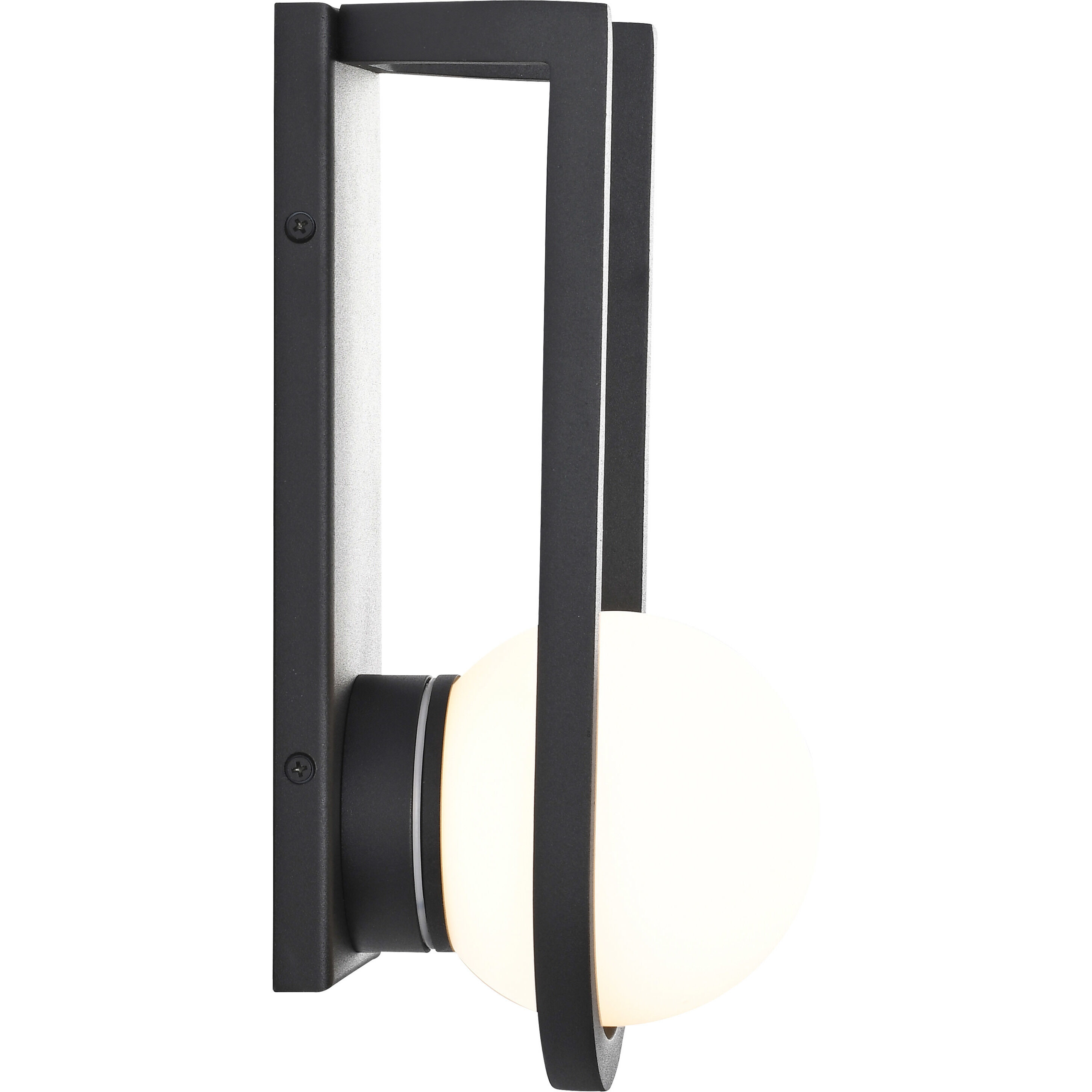 Cradle LED 12 inch Matte Black Outdoor Wall Sconce
