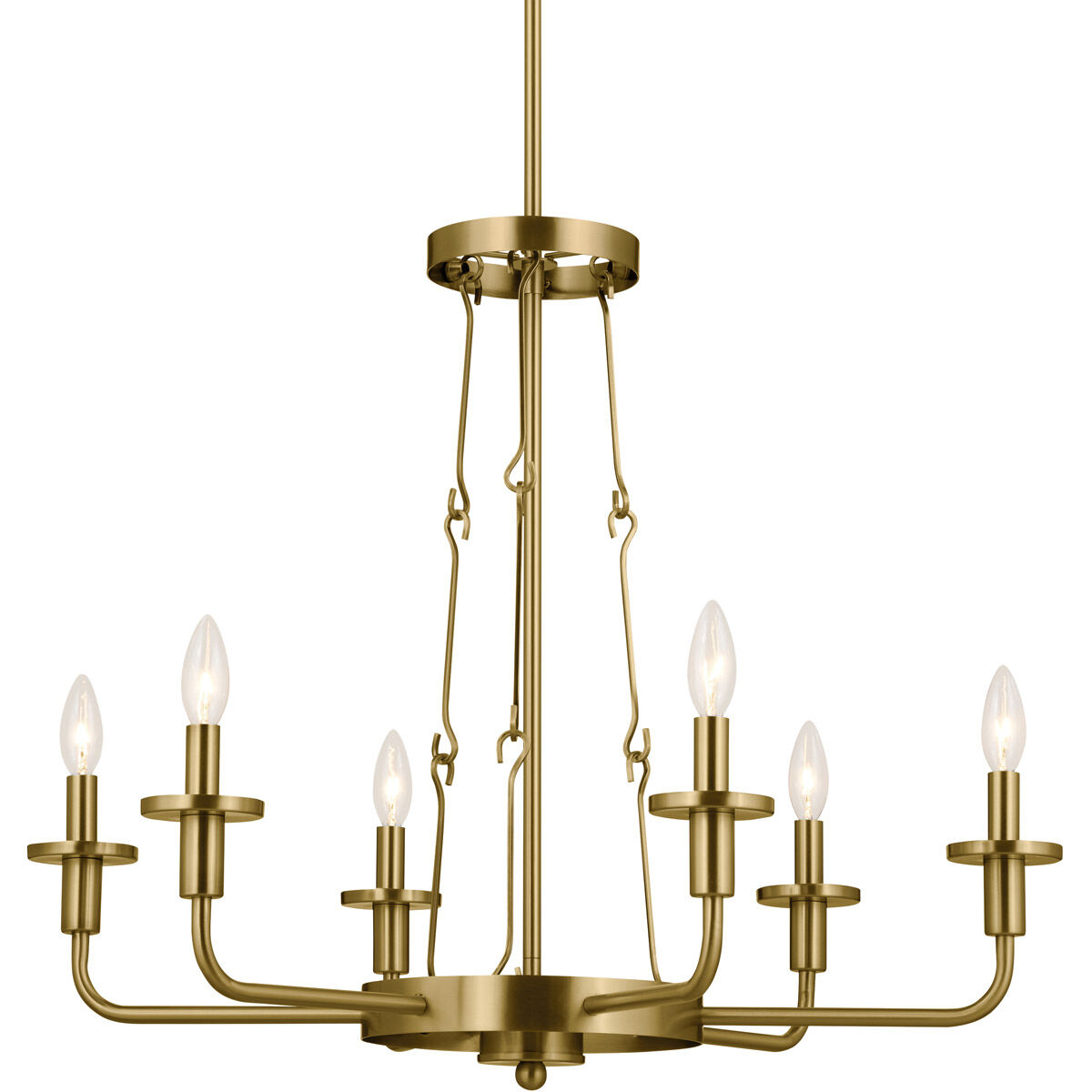 Homestead Vetivene 6 Light 29 inch Natural Brass Chandelier Ceiling Light, Vetivene