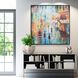 A Rain Soaked Frenchmen Street 61.75 X 61.75 inch Hand Painted Canvas