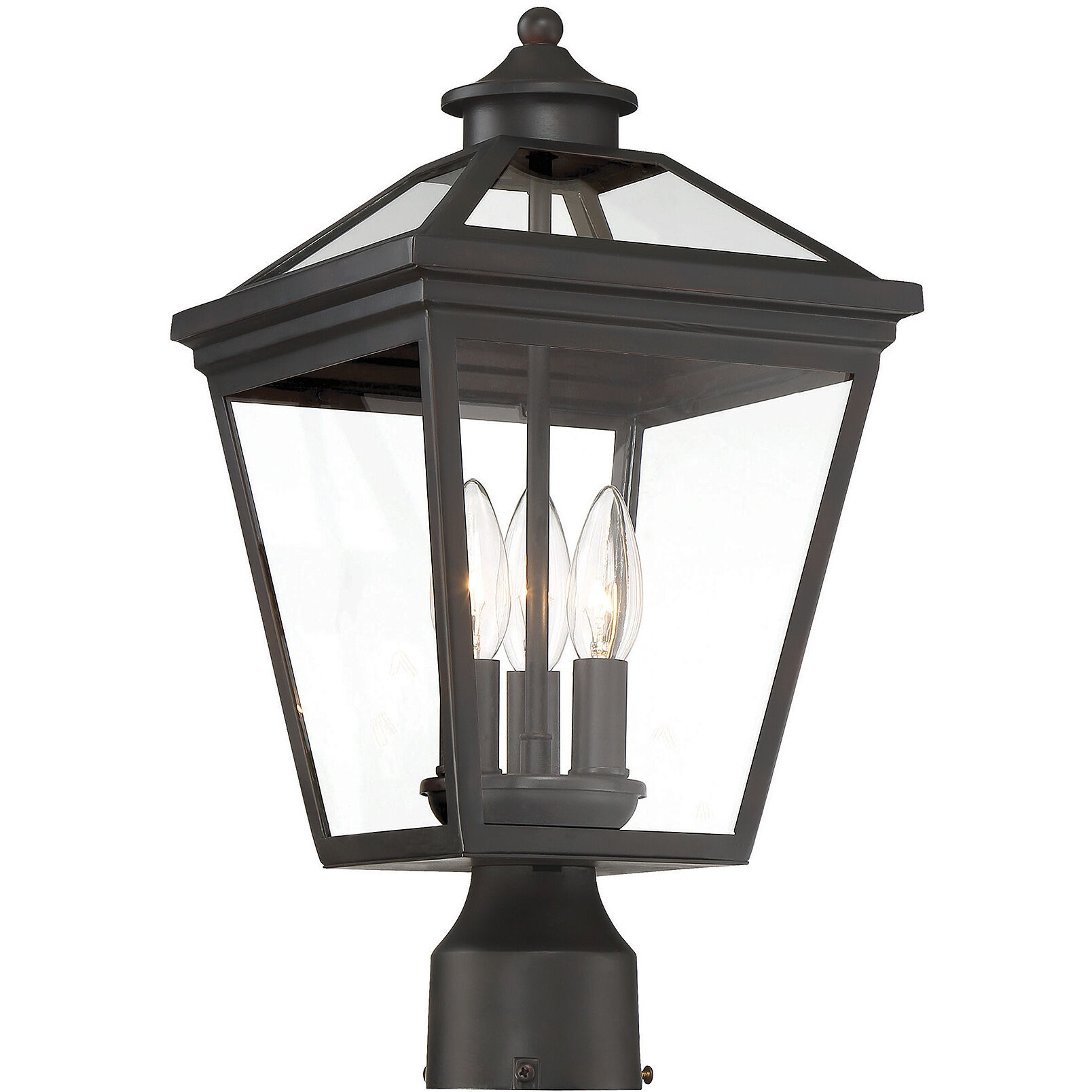 Ellijay 3 Light 17.5 inch English Bronze Outdoor Post Lantern