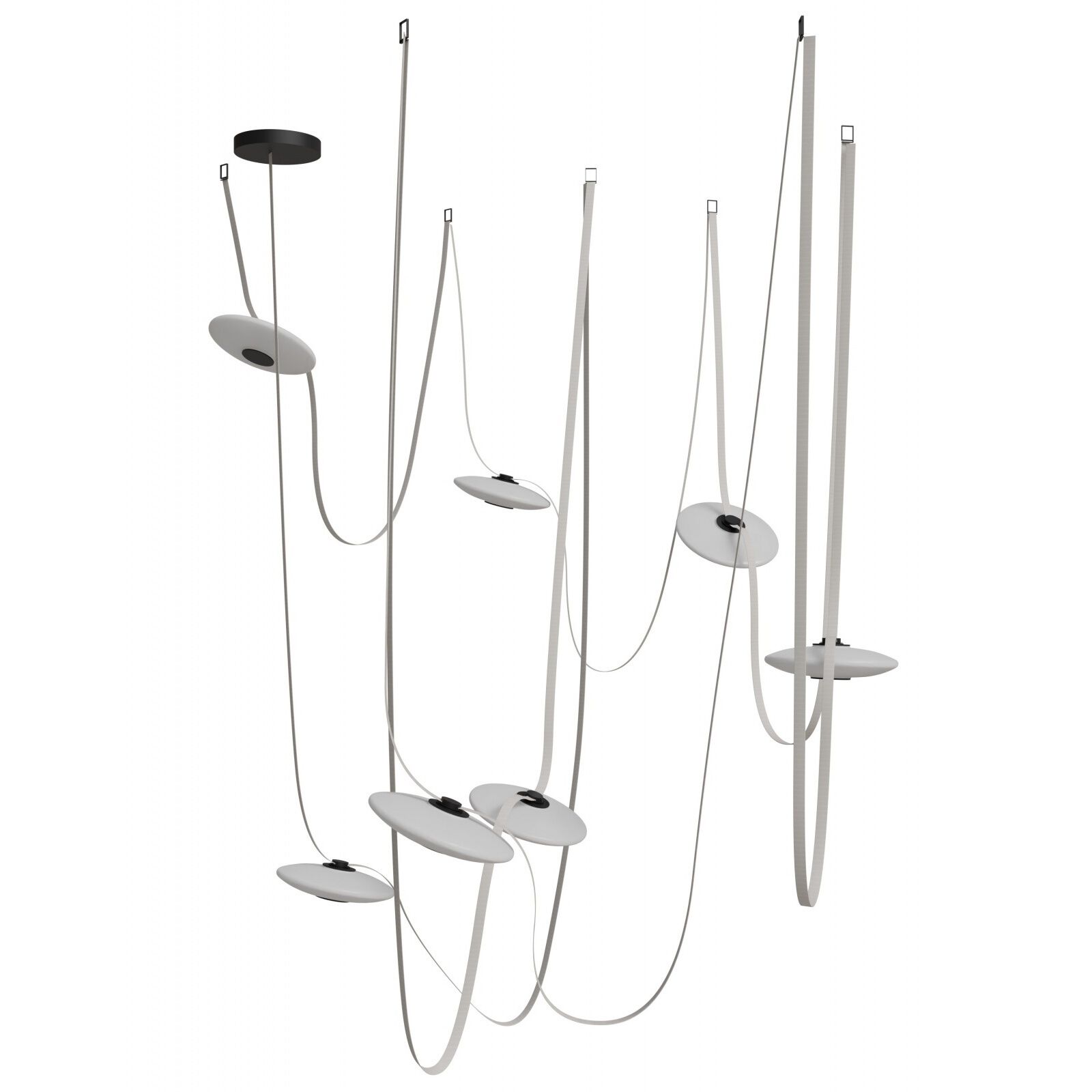 Fremont LED 8.5 inch Ivory and Black Belt Chandelier Ceiling Light