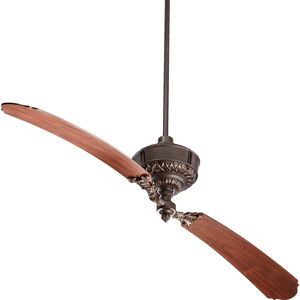 Turner 68 inch Oiled Bronze with Distressed Vintage Walnut Blades Ceiling Fan