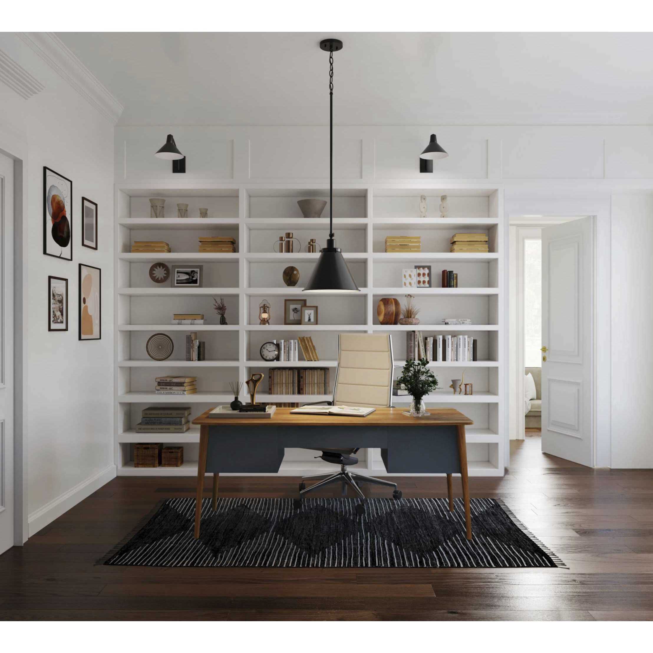 Hinton 1 Light 16 inch Matte Black Pendant Ceiling Light