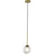 Canada 1 Light 6.3 inch Gold Pendant Ceiling Light