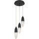 Ecrou 3 Light 12.25 inch Black Chandelier Ceiling Light
