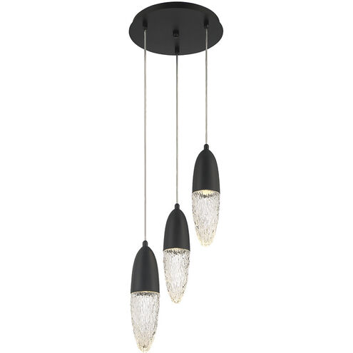 Ecrou 3 Light 12.25 inch Black Chandelier Ceiling Light