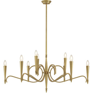 Tremont 9 Light 38 inch Riviera Brass Chandelier Ceiling Light