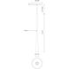 Taper LED 1.25 inch White Pendant Ceiling Light