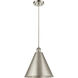 Ballston Cone 1 Light 16 inch Brushed Satin Nickel Mini Pendant Ceiling Light