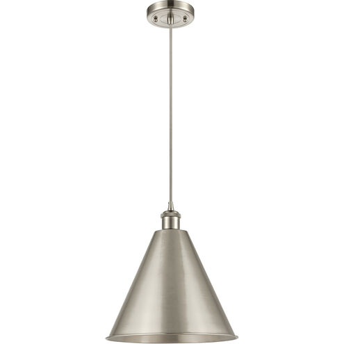 Ballston Cone 1 Light 16 inch Brushed Satin Nickel Mini Pendant Ceiling Light