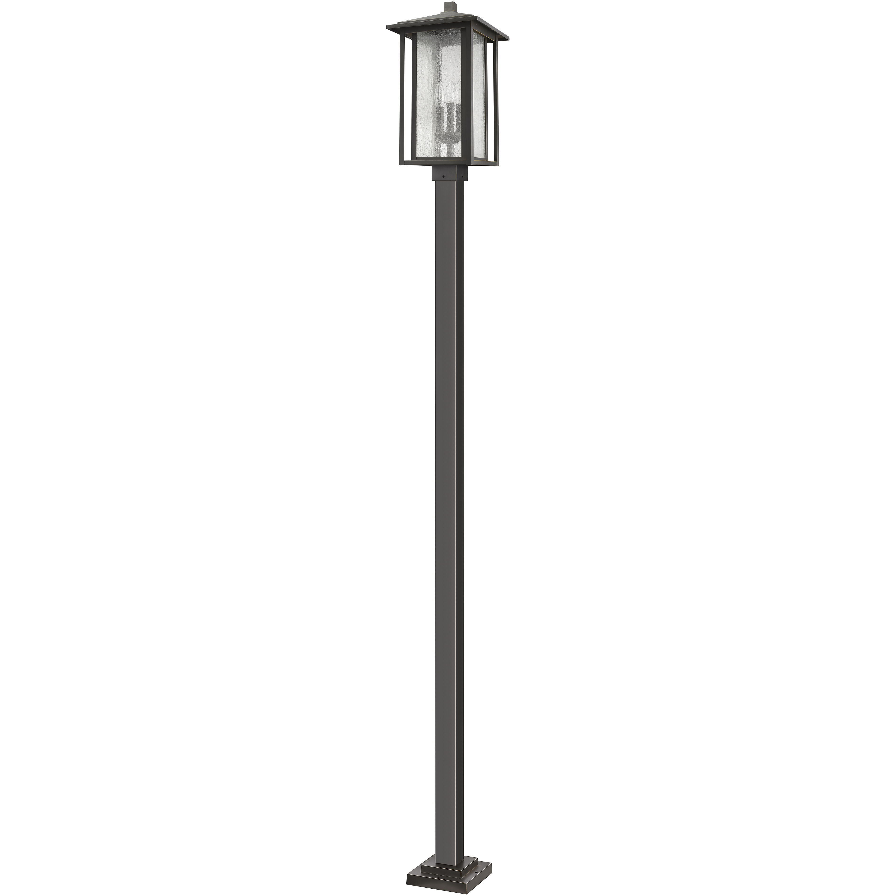 Aspen 3 Light 116.87 inch Oil Rubbed Bronze Outdoor Post Mounted Fixture