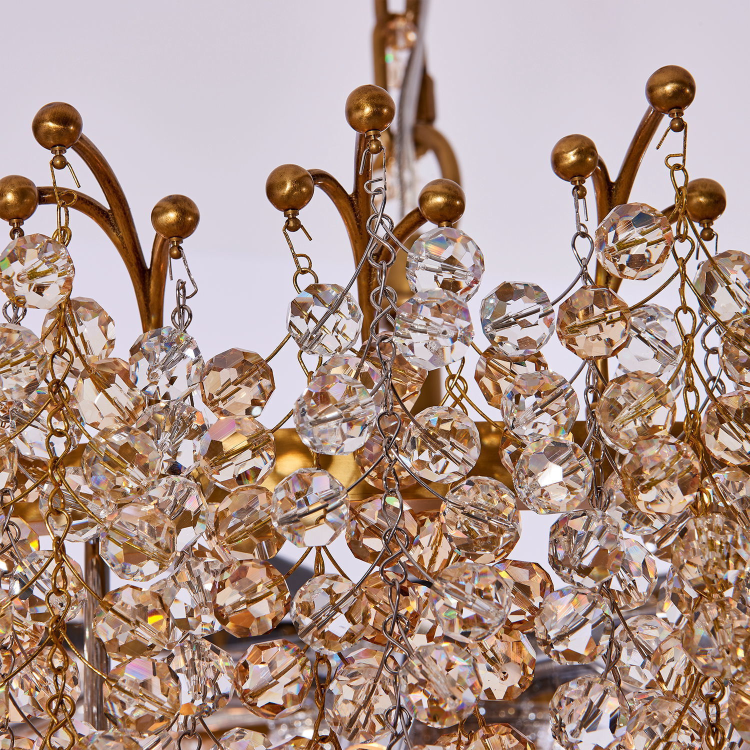 Fuji 36 Light 36 inch True Brass Pendant Ceiling Light