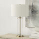 Saco 27.75 inch 100.00 watt Satin Brass and Clear Table Lamps Portable Light, Set of 2