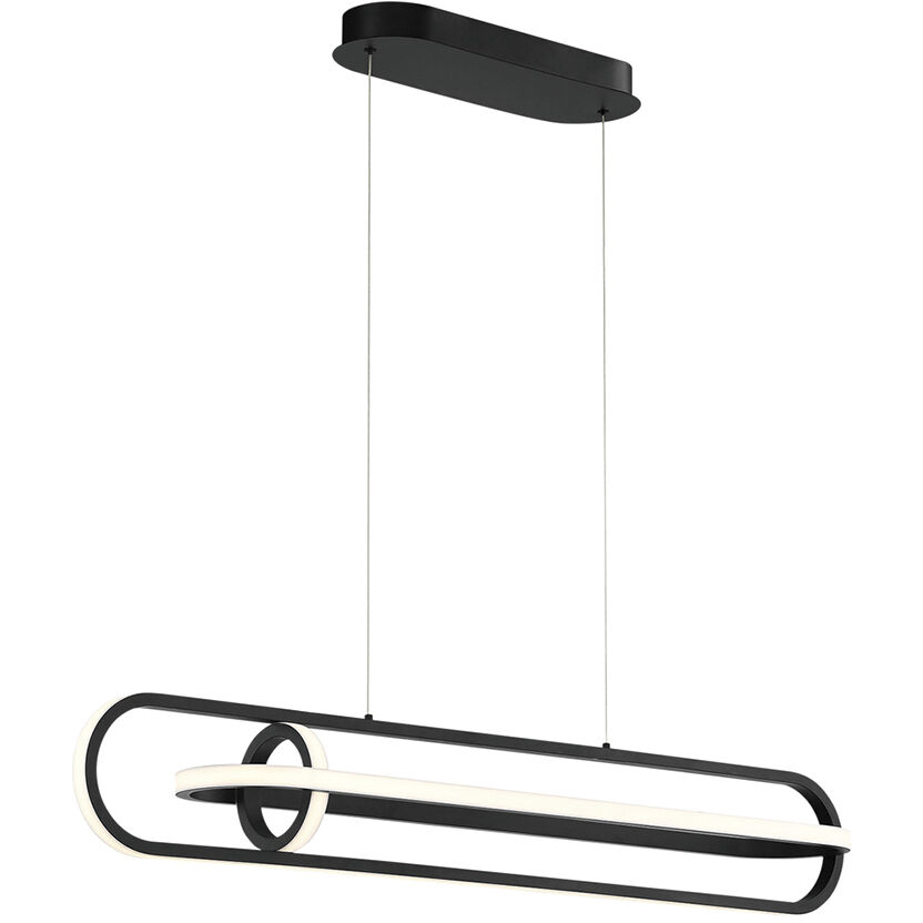 Demark Linear Chandelier Ceiling Light in Black