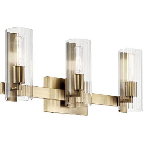 Jemsa 3 Light 22.75 inch Champagne Bronze Bath Bracket Wall Light, 3 Arm