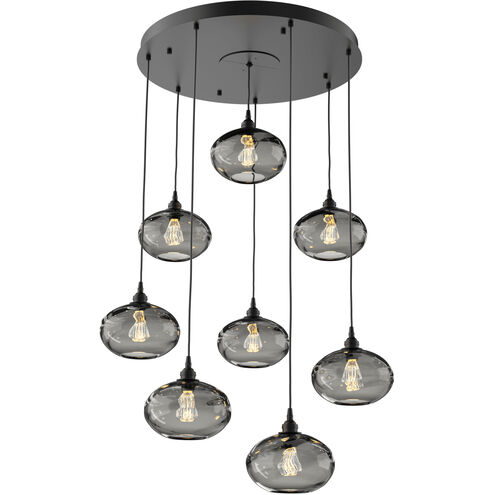 Coppa 8 Light Matte Black Chandelier Ceiling Light, Round Multi-Port