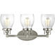 Belton 3 Light 21 inch Brushed Nickel Wall Bath Fixture Wall Light