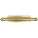 Wyatt 2 Light 24.5 inch Modern Brass Wall Sconce Wall Light