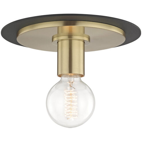 Milo 1 Light 9 inch Aged Brass Flush Mount Ceiling Light