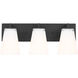 Upson 3 Light 18 inch Midnight Black Vanity Light Wall Light, Large