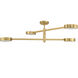 Orson 4 Light 54 inch Modern Gold Flush/Semi Flush Ceiling Light