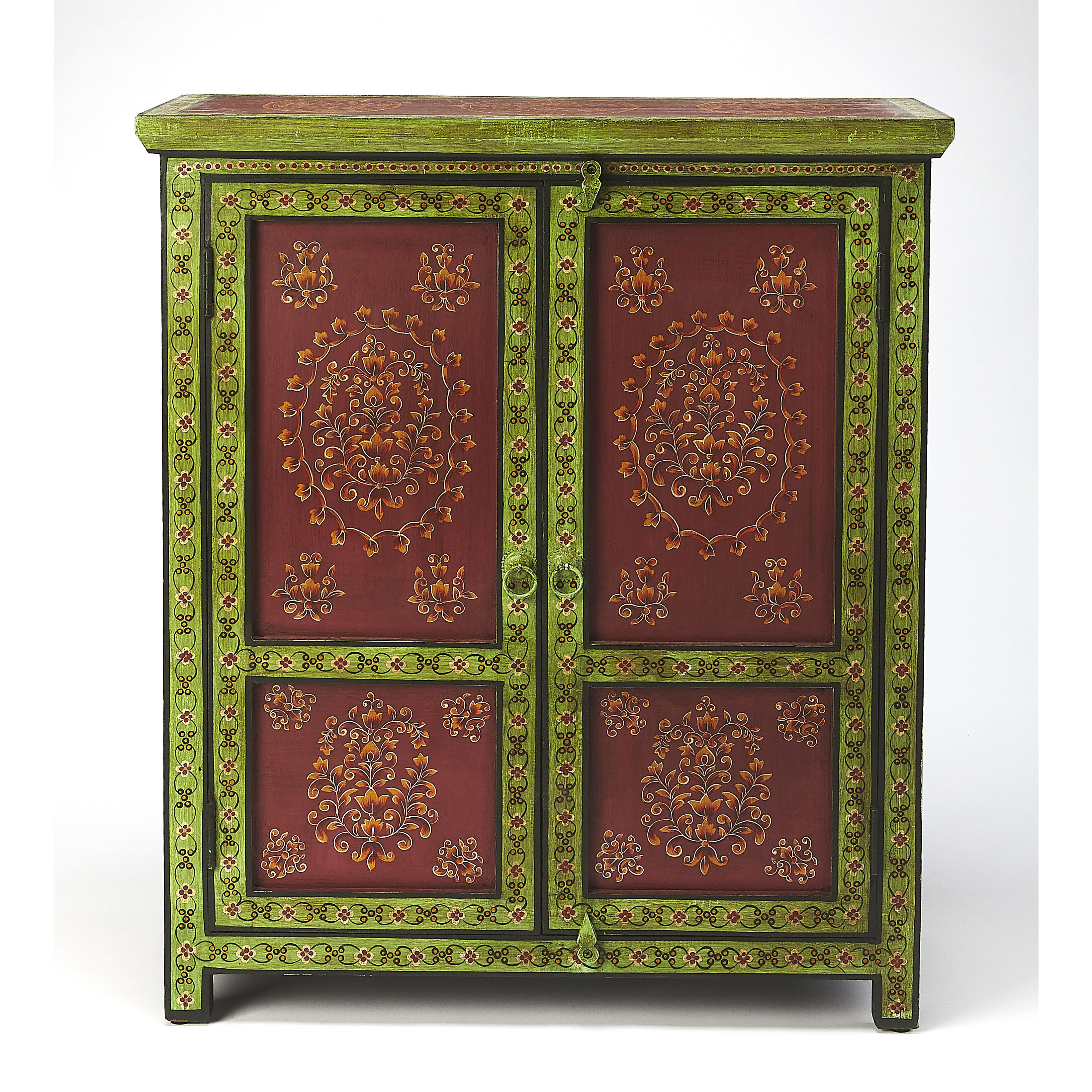 Disha Hand Painted Artifacts Chest/Cabinet