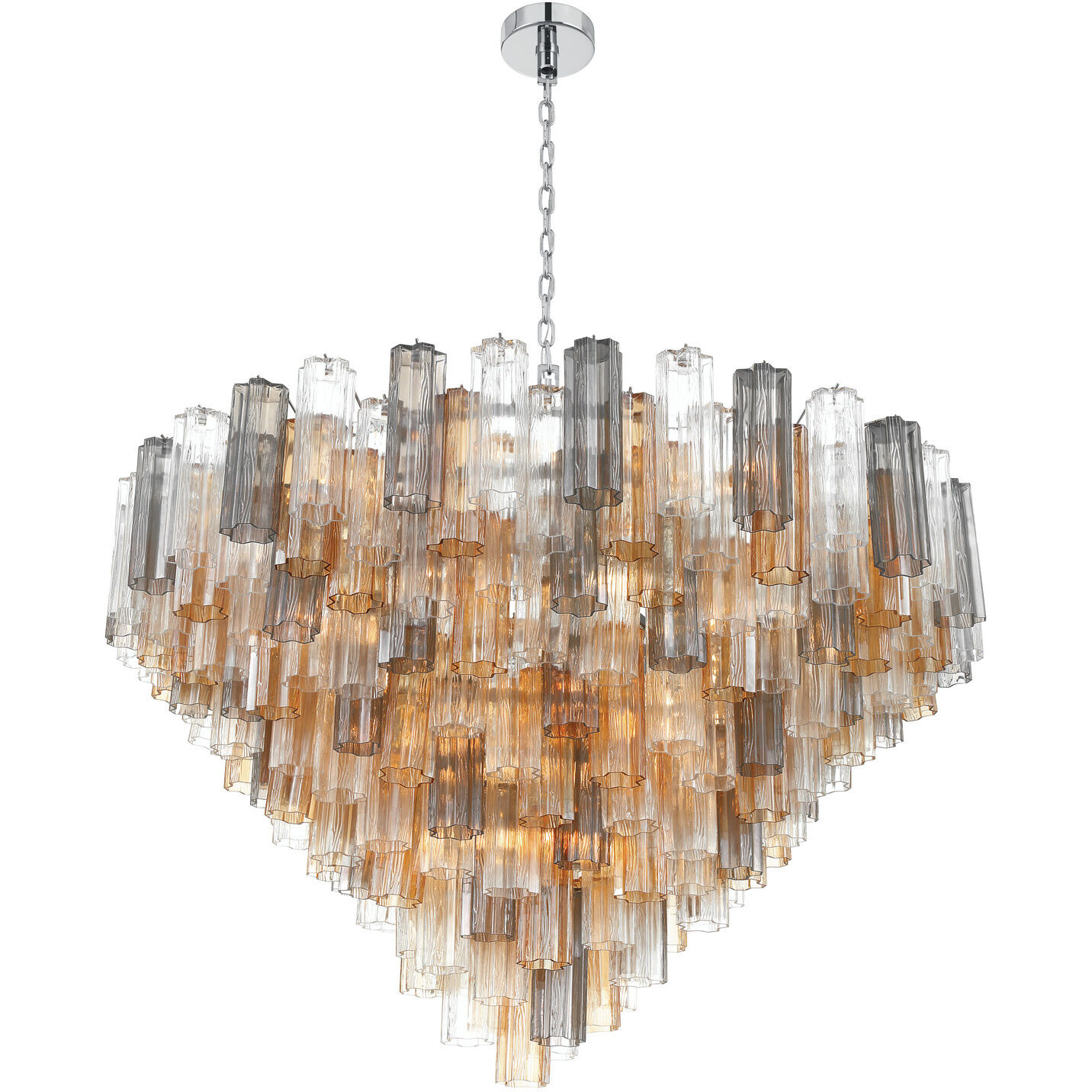 Addis 28 Light 49 inch Polished Chrome Chandelier Ceiling Light
