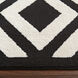 Optika 130 X 94 inch Black/White Rug in 8 x 11
