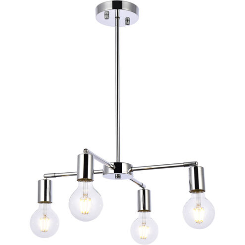 Cairo 4 Light 22.2 inch Chrome Pendant Ceiling Light