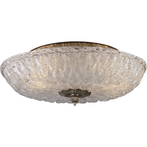 Providence 2 Light 15 inch Antique Silver Leaf Flush Mount Ceiling Light