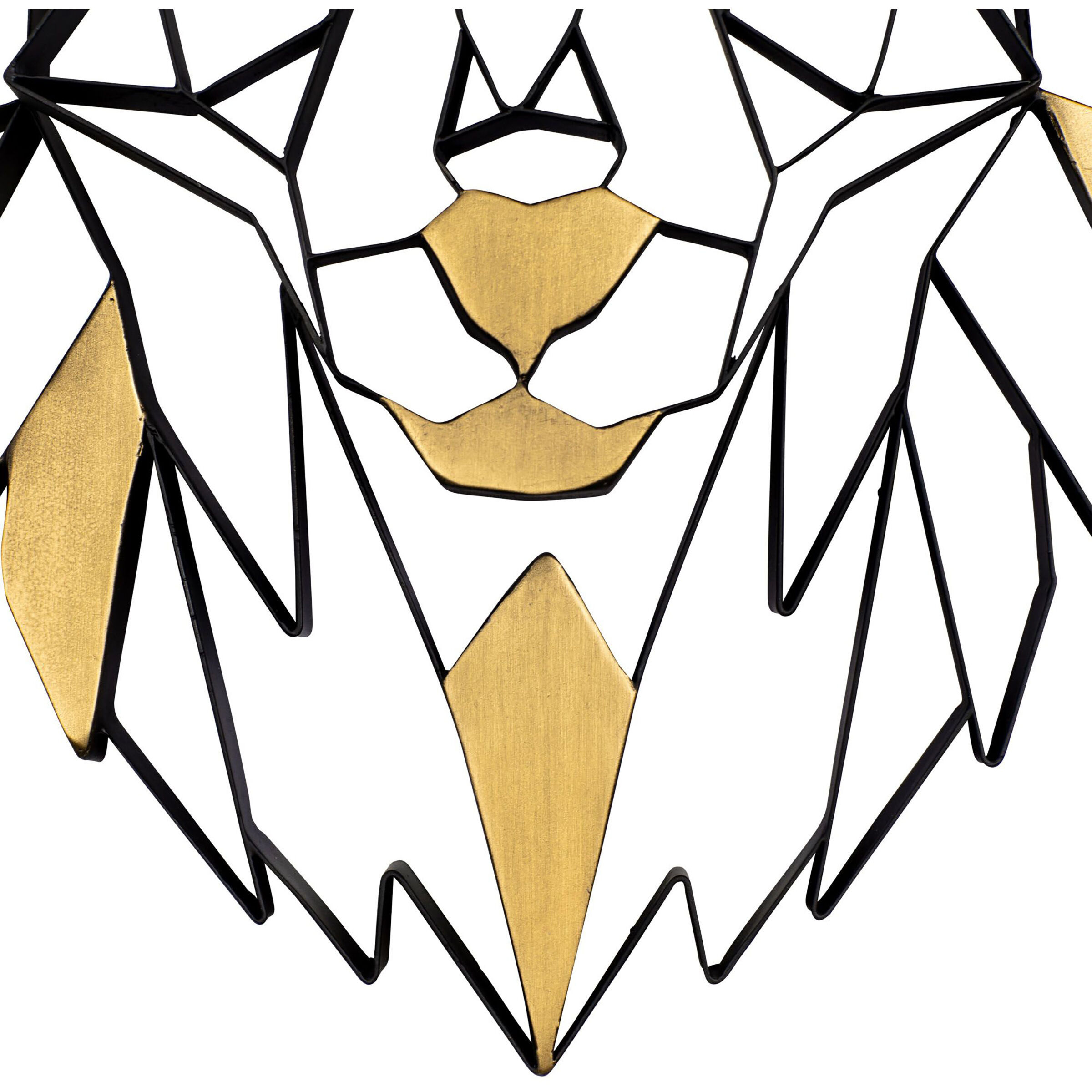 Geometric Animal Kingdom Matte Black Wolf Wall Art, Smithsonian Collaboration