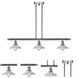 Ballston Orwell LED 42 inch Polished Chrome Island Light Ceiling Light in Clear Glass, Ballston