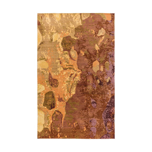 Brought to Light 108 X 72 inch Purple and Yellow Area Rug, Wool