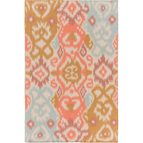 Wanderer 120 X 96 inch Pink and Brown Area Rug, Wool