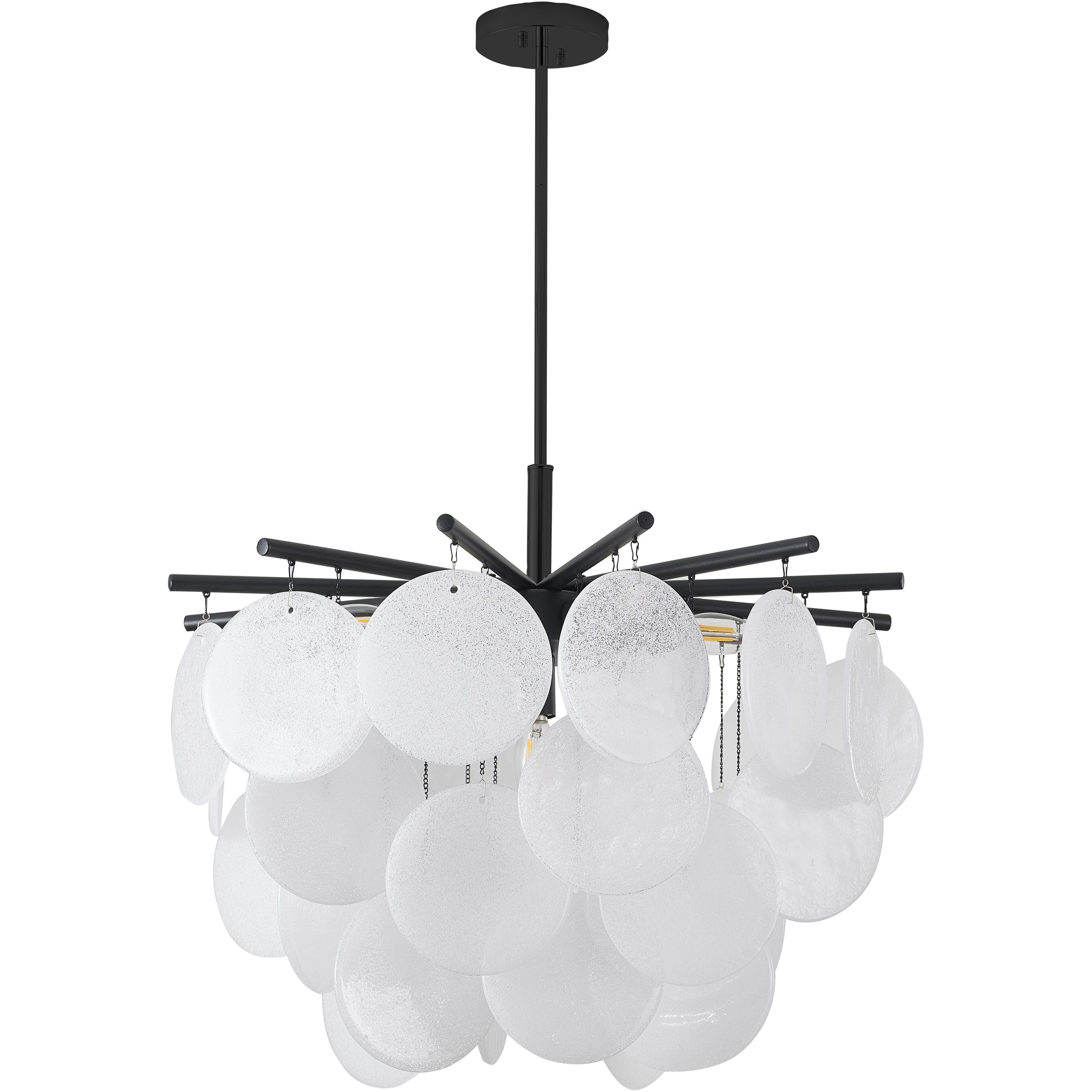 Canada LED 23.6 inch Satin Black Chandelier Ceiling Light
