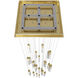 Original Glacier Avenue LED 28 inch Brushed Brass Multi Port Pendant Ceiling Light in Bubbled