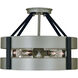 Orion 6 Light 14 inch Satin Pewter/Matte Black Semi-Flush Mount Ceiling Light