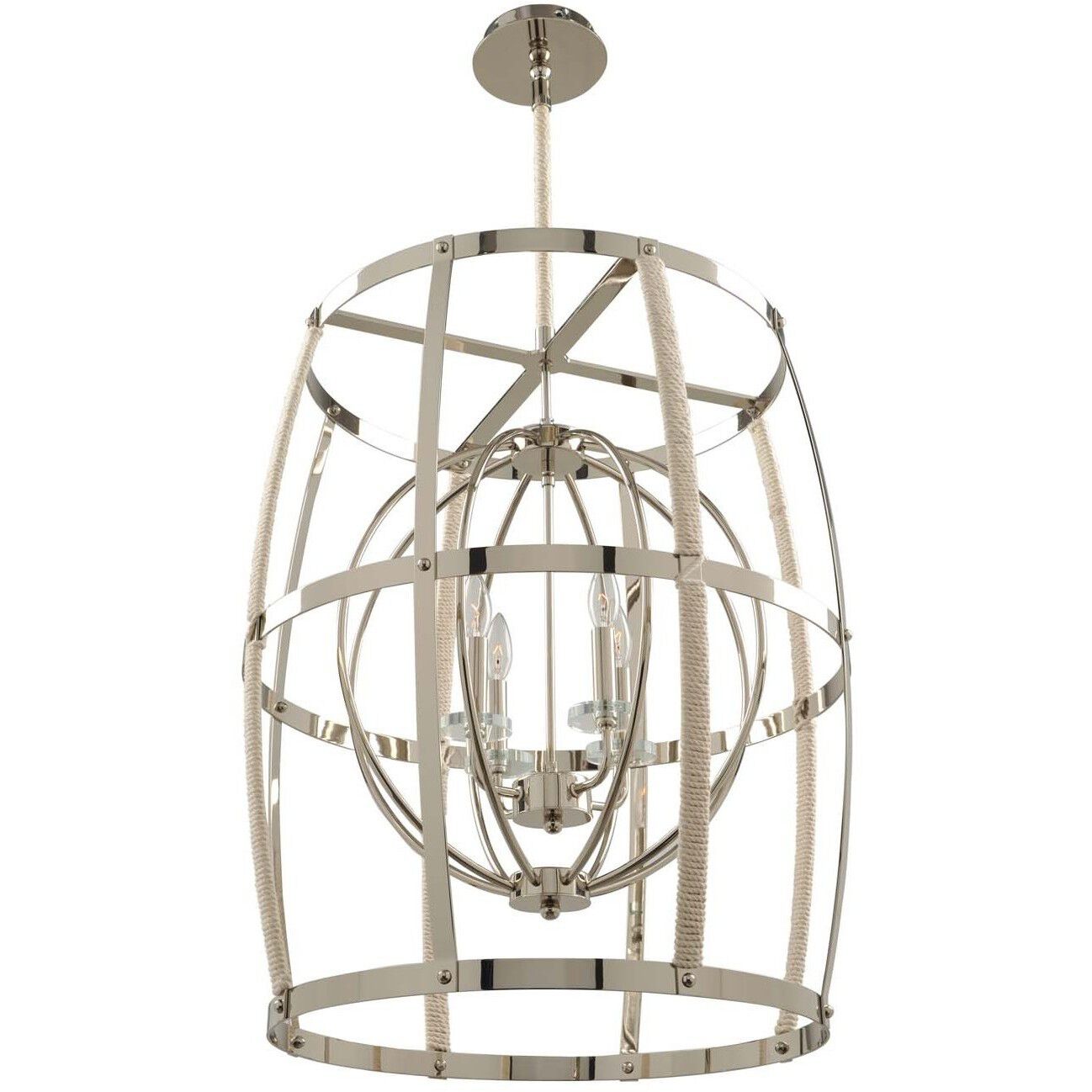 Bradbury 4 Light 24 inch Polished Nickel Pendant Ceiling Light