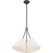 Prato 3 Light 21 inch Bronze with Antique Brass Accents Chandelier Ceiling Light